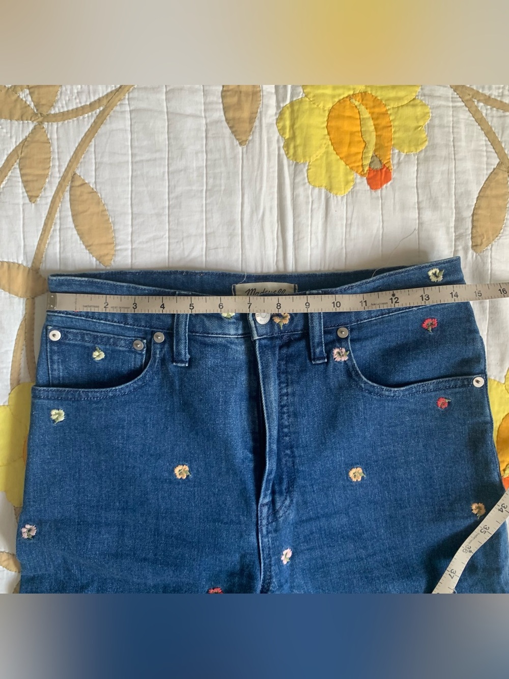 Madewell Wide-Leg Crop Jeans: Confetti Floral Embroidered Edition - Picture 7 of 16